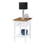 Table de bout haute de 25 po avec 1 tiroir et prises encastrées Lirette-517038045