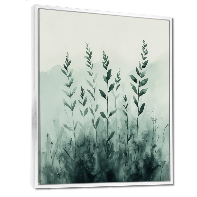 «Monicolher Herbs», art mural encadré, Impression encadrée flottante, H 44 po x l 34 po, Blanc