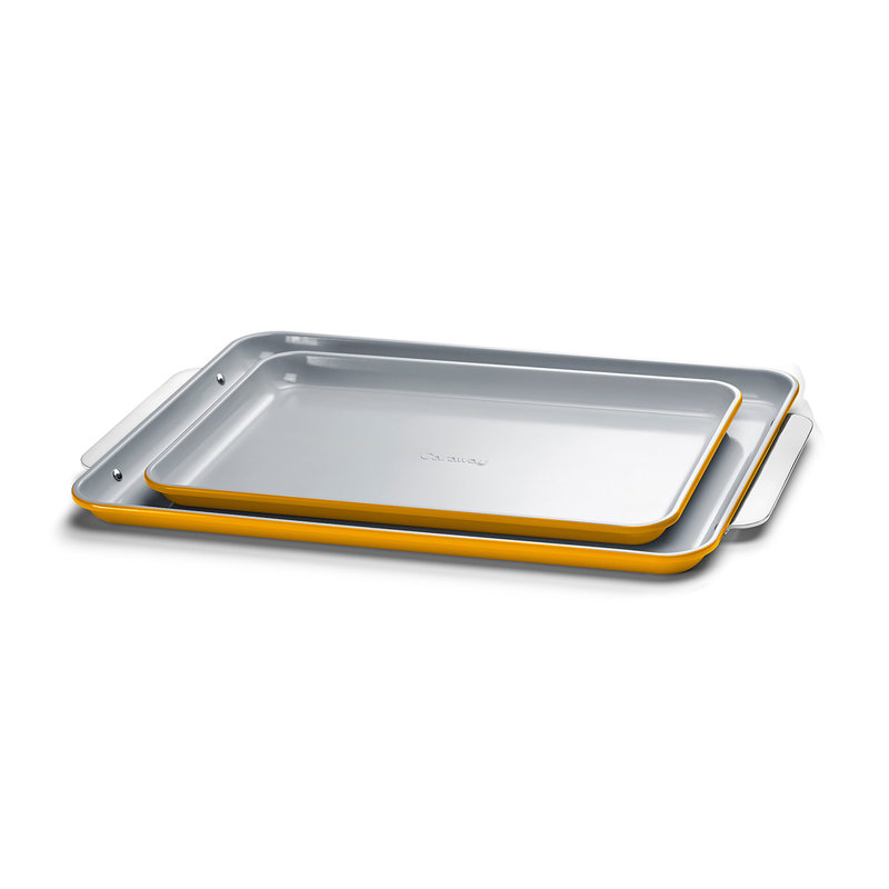 Caraway Non-Toxic Nonstick Ceramic Half Bakeware Set, Marigold