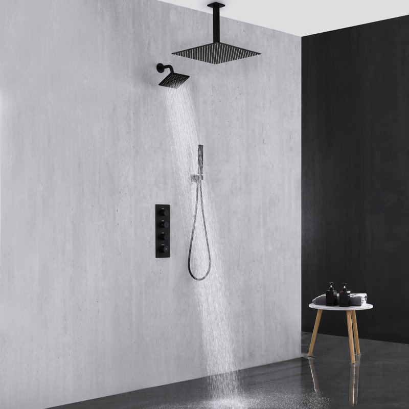 All-In-One Kit with Rough in-Valve, Matte Black