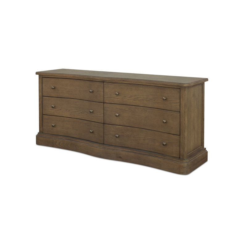 Clarence 6 Drawer Dresser Warm Brown, Brown