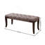 Banc capitonné Linon, tissu, brun-613652426