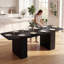 Table de salle à manger extensible en bois de 60 à 78 po avec tiroirs de rangement cachés et feuilles amovibles-750910198