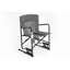 Chaise berçante de camping à bascule pliante pour l'extérieur avec accoudoirs solides et durables, porte-gobelet et dossier confortable - Gris-692009893