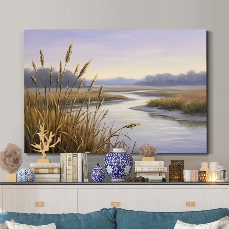 Art mural sur toile Marsh Grasses River