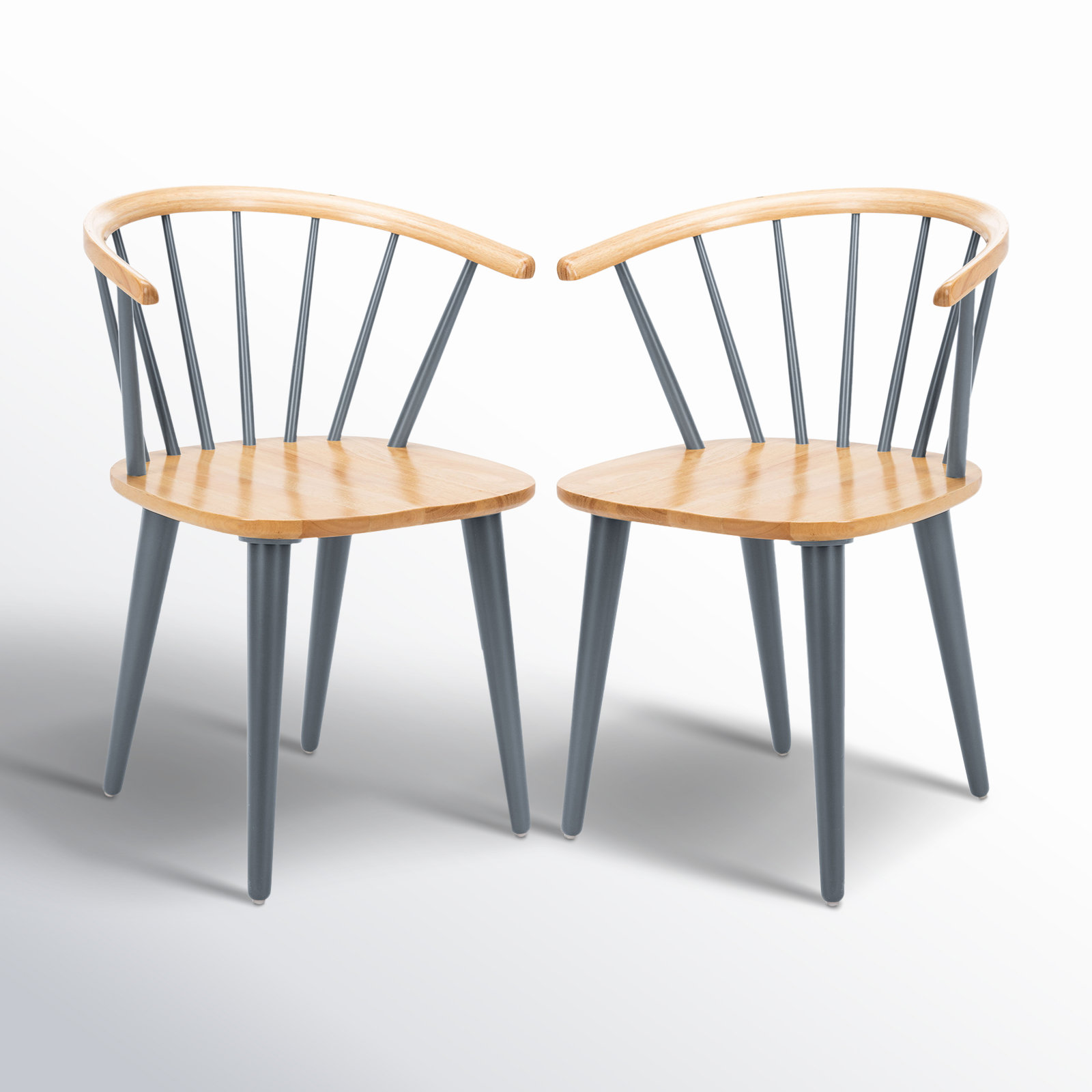 Sheffield Side Chair, Natural/Dark Gray