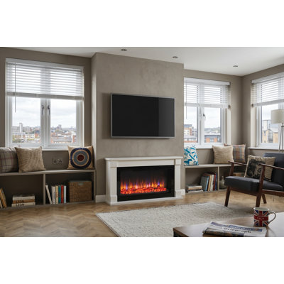 Suncrest 121.5 cm W White Electric Fireplace