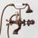 Wall-Mount Telephone Faucet with Cross Handles and 4" Wall Couplers