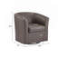 Fauteuil demi-tonneau pivotant en similicuir-130495984
