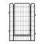 8 panneaux en métal pour clôture pour animaux de compagnie, h 38,49 po rouille - avec verrou de gravité pour animaux de compagnie en fer robuste - porte, rouille, verrouillage automatique
