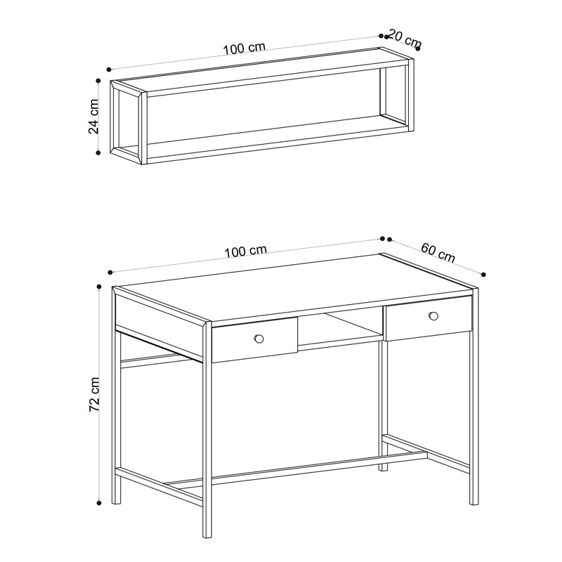 Schmid Metal Base Writing Desk