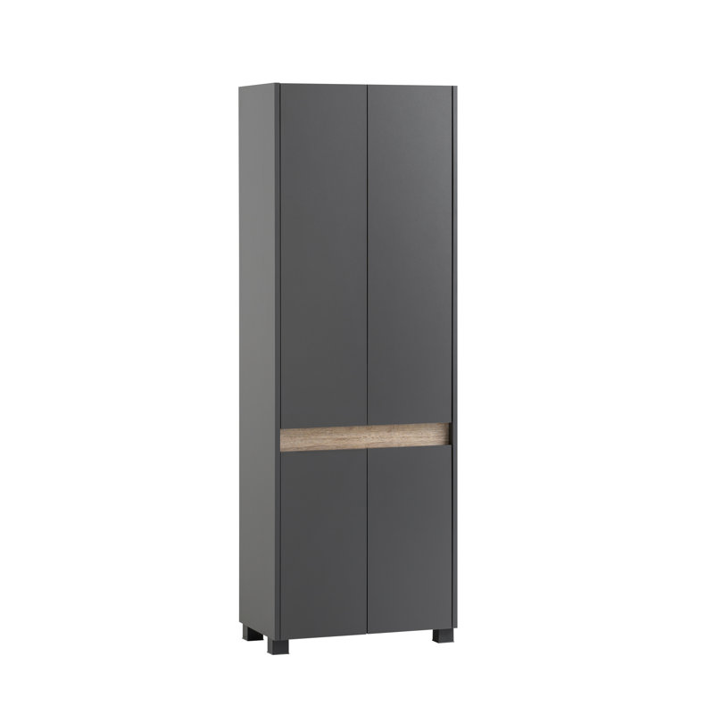 Jadus Shoe Cabinet, White, Anthracite