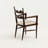 22.44 Beige Solid back arm Chair(Set of 2)