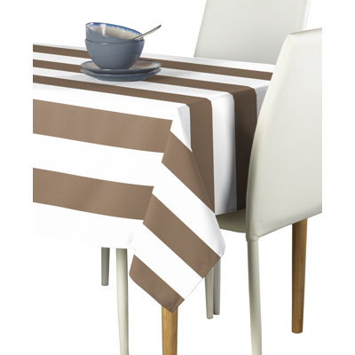 Milliken Signature Cotton Striped Tablecloth Rectangular Ervin Stripe
