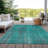 Kinslee Washable Striped Indoor / Outdoor Rug-197460052
