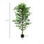 Ficus artificiel 6 pi avec pot, plante artificielle d'extérieur pour la décoration de salon de bureau à domicile