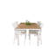 Navya 4 - Person Teak Solid Wood Patio Dining Set Extendable Rectangular Table