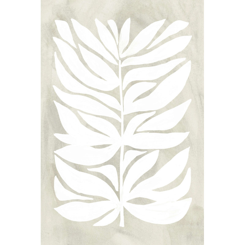 «Palm Fossil Silhouette II» par June Erica Vess - reproduction d'art sur toile tendue, H 18 po x l 12 po x P 1,25 po