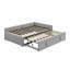 Lit de jour double rembourré en L avec lit gigogne escamotable double-1275914258