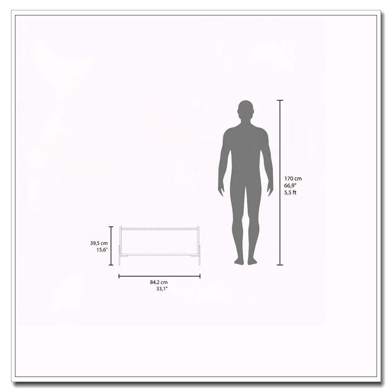 Table basse blanche avec porte rabattable, Blanc