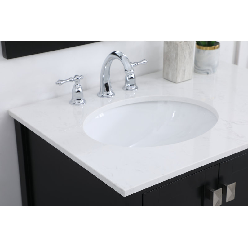 Ensemble de meuble-lavabo simple 32 po Hines, Noir