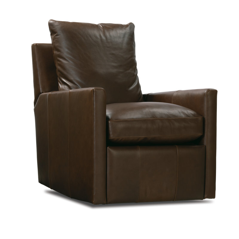 Fauteuil oscillant inclinable manuel en cuir Lilah