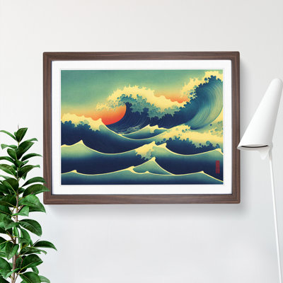 Japanese Waves Crashing - Single Picture Frame Print