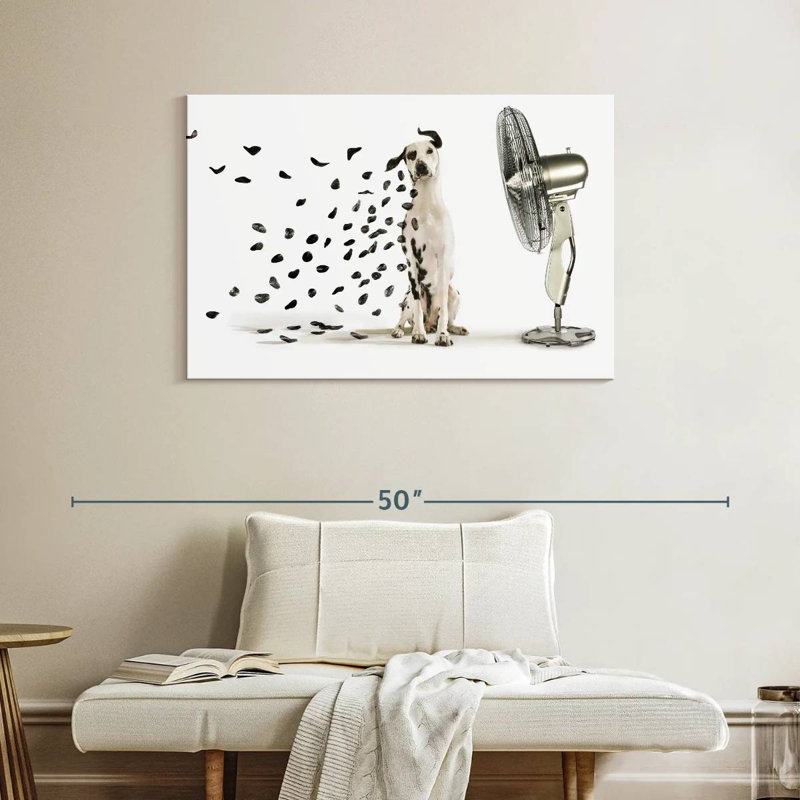 Windblown Dalmatian Spots Canvas Print, 39" H x 26" W x 1.25" D