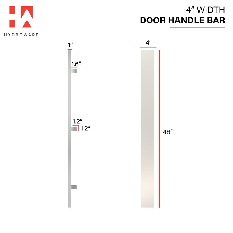 Ensemble de poignées de porte avant doubles Edge - poignées de porte d'entrée modernes, acier inoxydable 304, finition satinée brossée, connecteur boulonné, quincaillerie d'extérieur de luxe