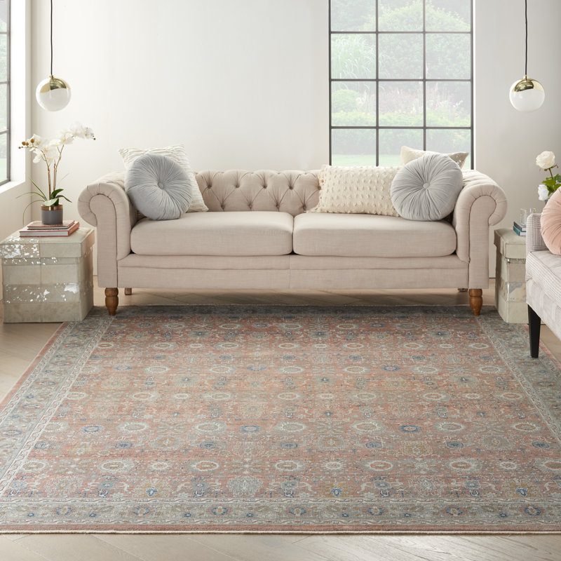 Tapis oriental rose / gris Talise, Rectangle 8 pi x 10 pi