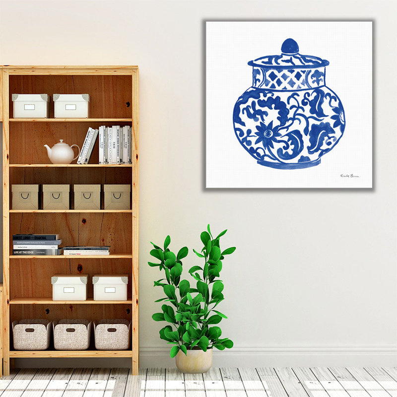 Chinoiserie II - reproduction d'art sur toile, H 20 po x l 20 po