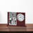 Portrait Caddy II Modern & Contemporary Roman Numeral Rosewood Wood Quartz Movement / Crystal Tabletop Clock with Alarm in Rosewood/Gray
