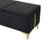 Rangement rembourré avec pieds en métal noir, pour la chambre à coucher et le salon, option pieds généreux pour banc noir, espace généreux et élégant