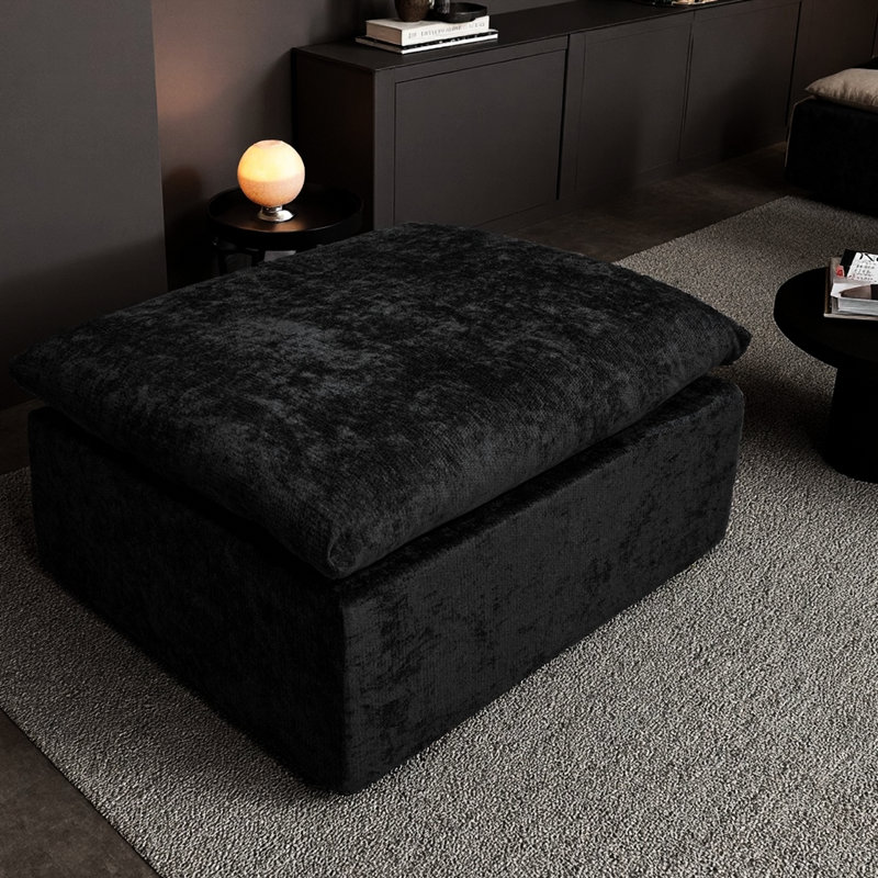 Canapé d'angle modulaire noir en velours côtelé doux avec méridienne confortable, livré monté pour un confort optimal à la maison. Parfait pour moderniser votre appartement.