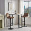 Abernon Vintage Upholstered Suede Swivel Adjustable Height Stool-1115814265