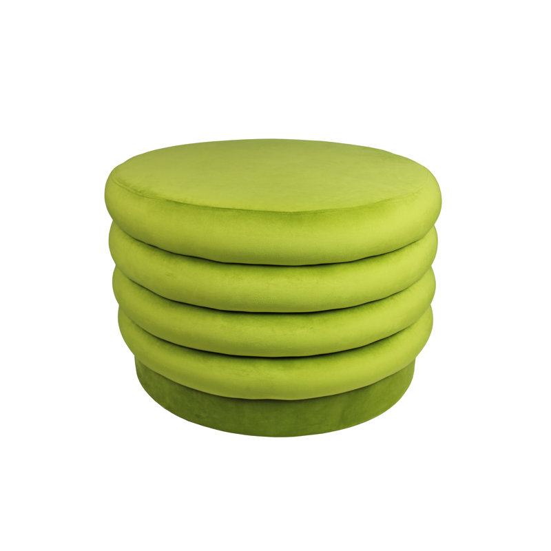 Eversole Velvet Ottoman, Fern