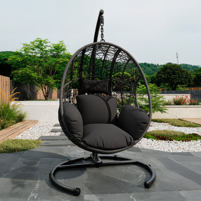 Balancelle de patio simple avec coussin et housse