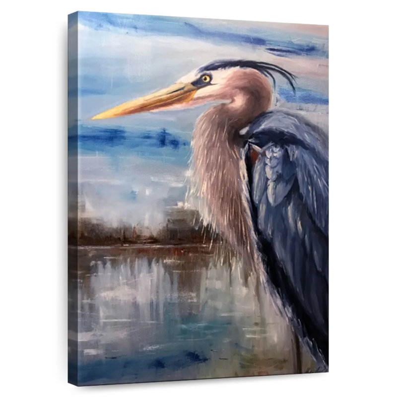 Brampt Resting Great Blue Heron, 39" H x 26" W
