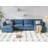 Spacious 6-Seater U-Shaped Sofa with Movable Ottoman and Arm Pockets, Perfect for Modern Living and Comfortable Seating-130374048