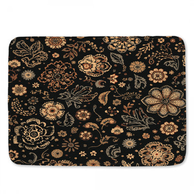 Floral Pattern Illustration Bath Mat