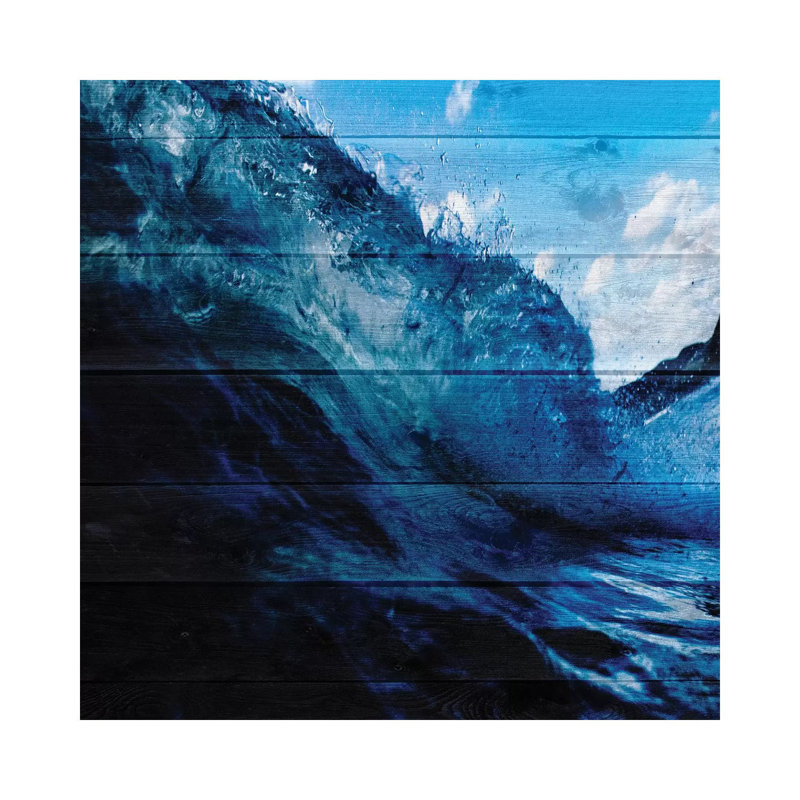 Blue Surf by Sheldon Lewis - Wrapped Canvas Print, 45.72 cm H x 45.72 cm W x 1.91 cm D