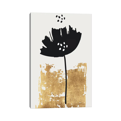 Black Poppy by Kubistika - Wrapped Canvas Graphic Art