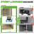 Wooden Dog House with Raised Feet, Dog Kennel with Anti-Chewing Iron Frames for Outdoor & Indoor, Gray-1182887855