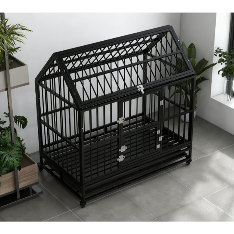 Caisse pour chien robuste avec 4 roues verrouillables