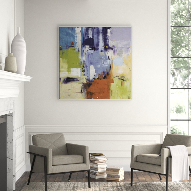Outside the Grid' Framed Print on Canvas