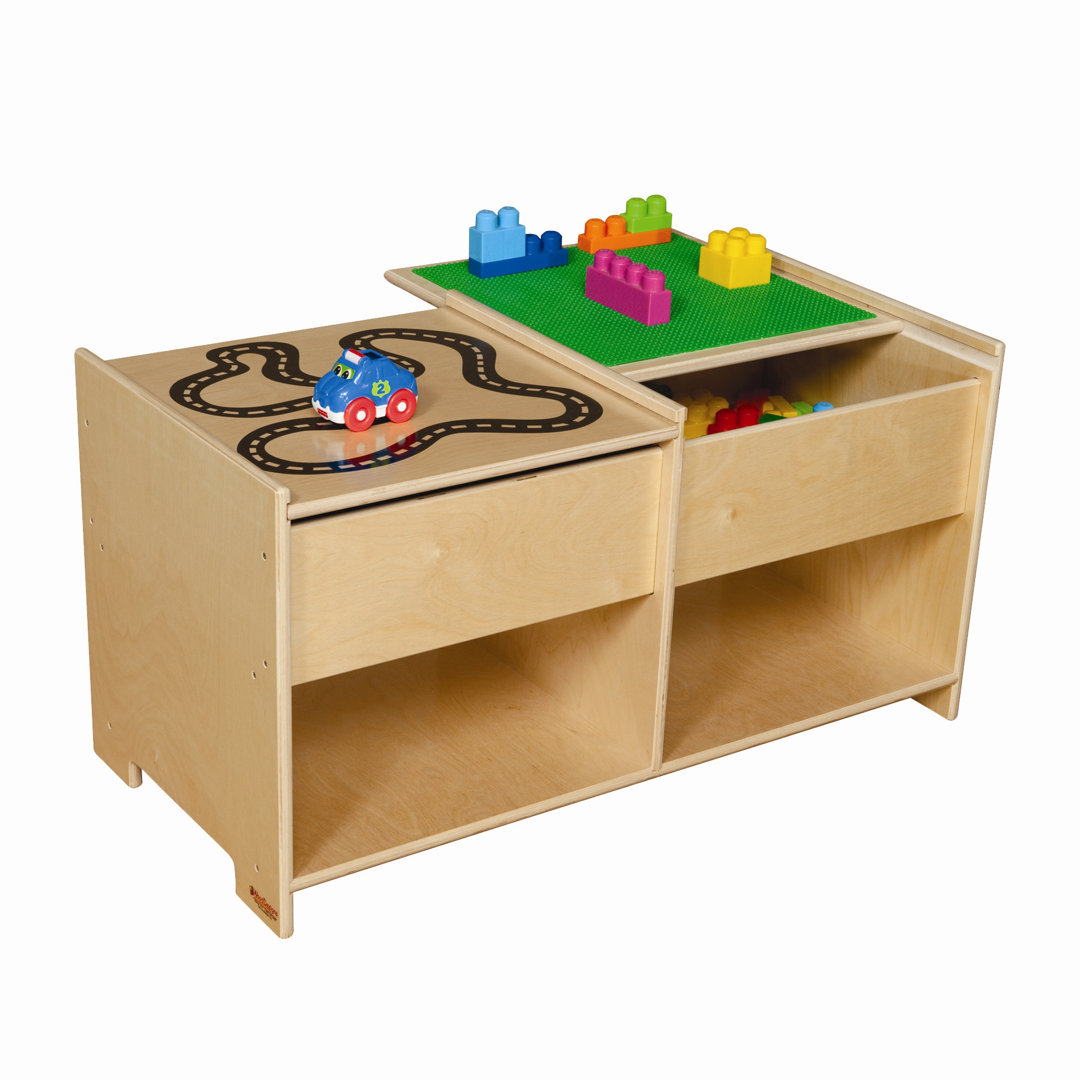 Build-N-Play Table with Race Track Wood Designs