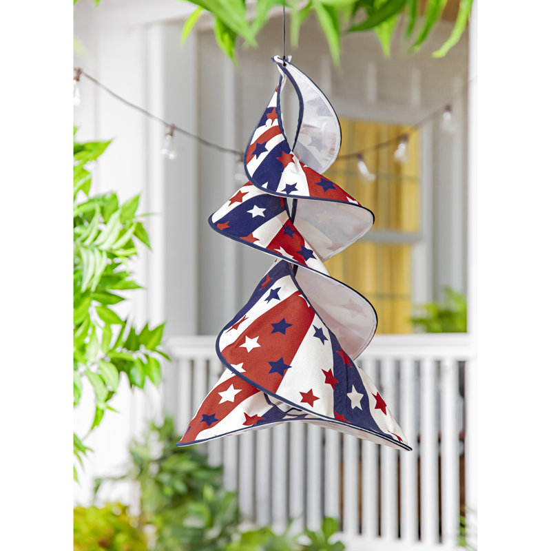 Nahit Patriotic Welcome Lit Burlap Twister