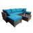 Coussin bleu / cadre noir est en rupture de stock