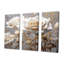«White Rose Golden Leaves On Grey II - Roses», ensemble d'art mural-1578961386-1578961388