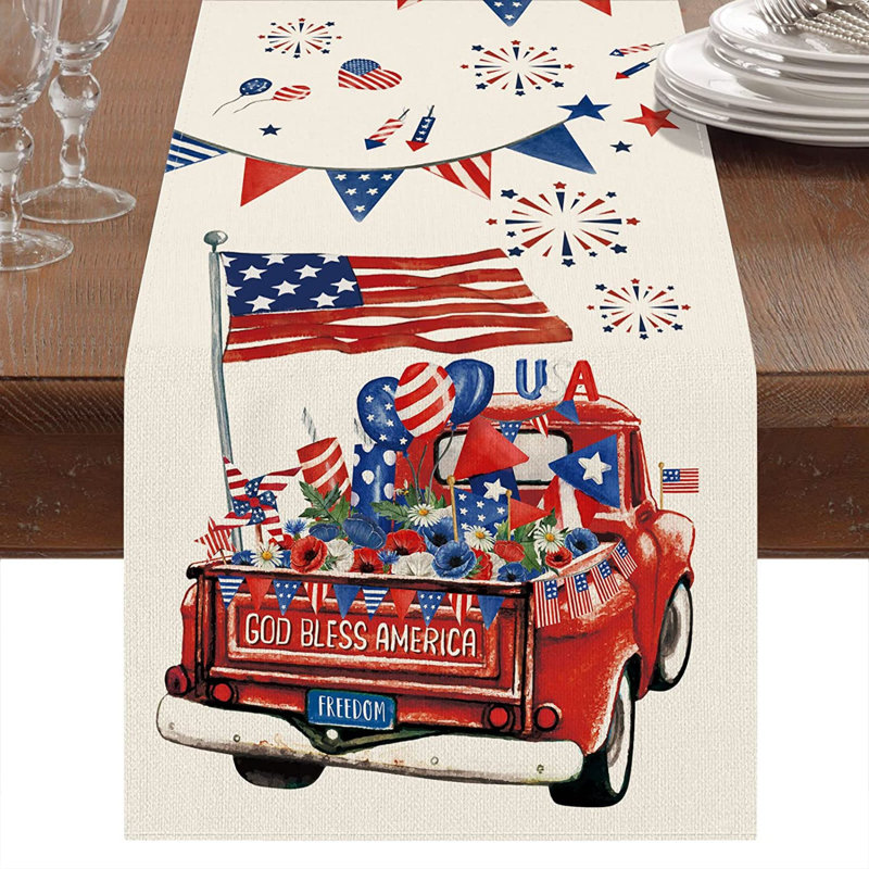 Chemin de table rectangulaire en polyester